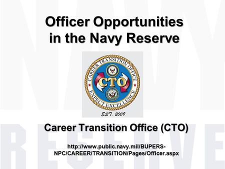 Officer Opportunities in the Navy Reserve