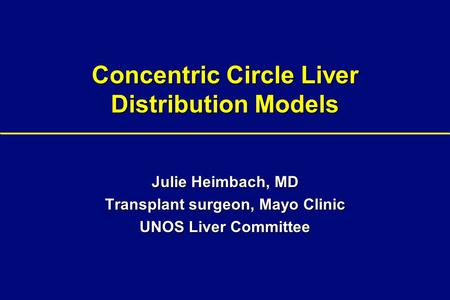 Concentric Circle Liver Distribution Models