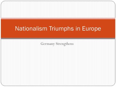 Nationalism Triumphs in Europe