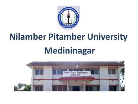 Nilamber Pitamber University Medininagar. Nilamber Pitamber University Home About Us Administration Academic Council Colleges Student Zone Faculty Publication.