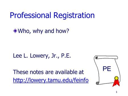 Professional Registration