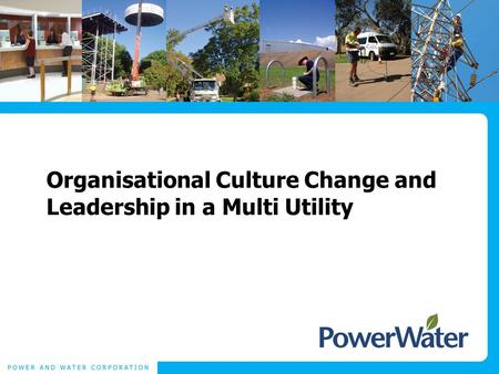 Organisational Culture Change and Leadership in a Multi Utility.