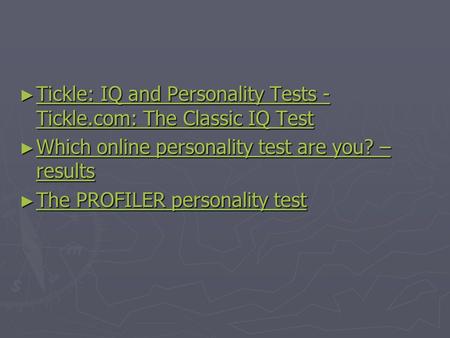 Tickle: IQ and Personality Tests - Tickle.com: The Classic IQ Test