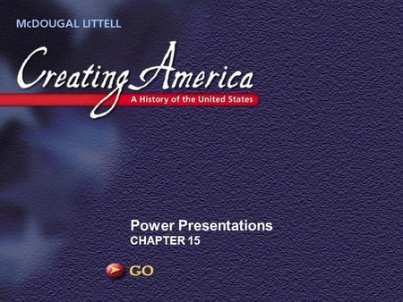 Power Presentations CHAPTER 15. Image Diversity and Unity You are a representative in Congress in the 1850s. The issue of slavery is causing heated.