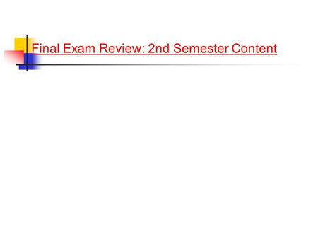 Final Exam Review: 2nd Semester Content. Why did US fight the Mexican American War ?