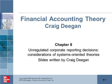 Financial Accounting Theory Craig Deegan