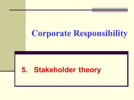 Corporate Responsibility