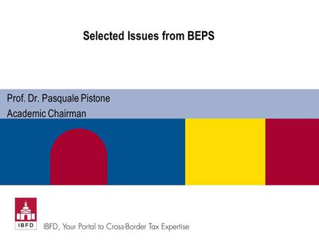 Selected Issues from BEPS