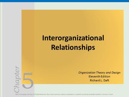 Interorganizational Relationships