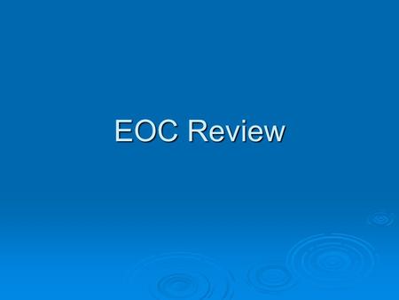 EOC Review. Literary Terms  Alliteration  Assonance  Consonance  Metaphor  Simile  Synecdoche  Anaphora  Epistrophe  Personification  Elegy.