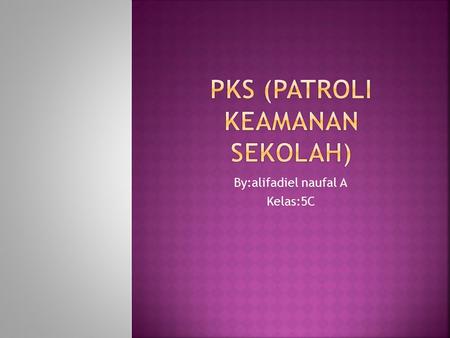 PKS (patroli keamanan sekolah)