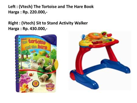 Left : (Vtech) The Tortoise and The Hare Book Harga : Rp. 220