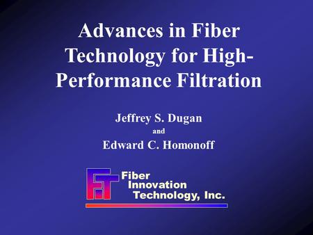 Advances in Fiber Technology for High-Performance Filtration