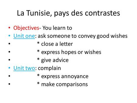 La Tunisie, pays des contrastes