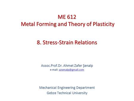 8. Stress-Strain Relations