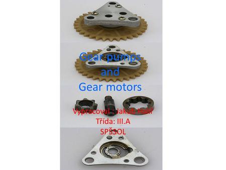 Gear pumps and Gear motors Vypracoval : Jakub Halíř Třída: III.A SPŠSOL.