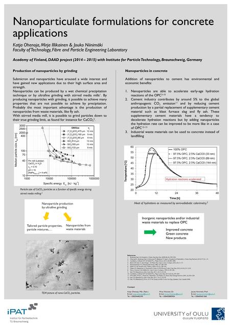 Production of nanoparticles by grinding Submicron and nanoparticles have aroused a wide interest and have gained new applications due to their high surface.