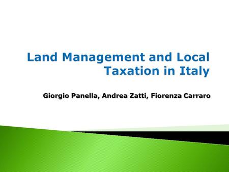 Giorgio Panella, Andrea Zatti, Fiorenza Carraro. “Historically the growth of cities has been driven by demographic pressure. Today is due to other driving.