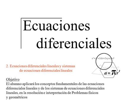 Ecuaciones diferenciales