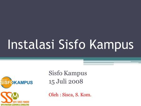 Instalasi Sisfo Kampus