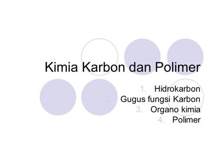 Kimia Karbon dan Polimer