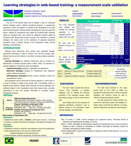 Although many alternatives have already been developed through instructional technology in order to achieve more and more people, adult distance learners.