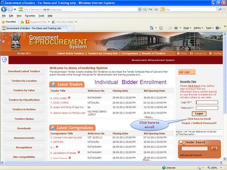 Individual Bidder Enrollment