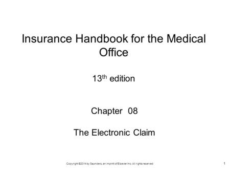 Insurance Handbook for the Medical Office