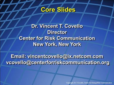 Center for Risk Communication