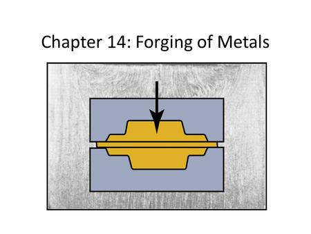 Chapter 14: Forging of Metals