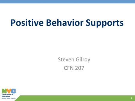 Positive Behavior Supports