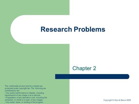 Research Problems Chapter 2