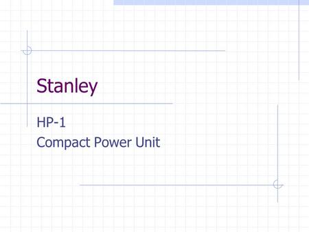 Stanley HP-1 Compact Power Unit.