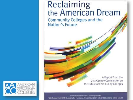 Unprecedented Time for Community Colleges State of the Union Speech Aspen Prize for Community College Excellence Proposed $8 billion fund for College.