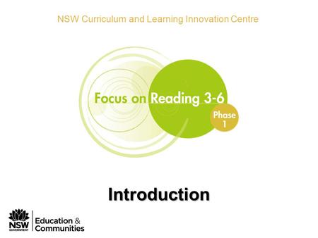 Phase 1 Module 1 Introduction NSW Curriculum and Learning Innovation Centre Introduction.