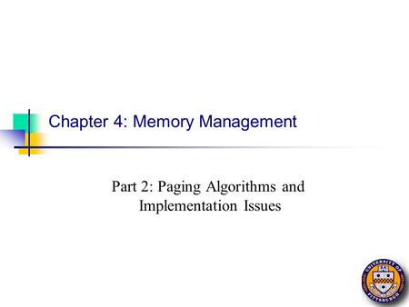 Chapter 4: Memory Management