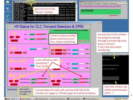 Ignore errors in this “Server” window Is there a popup window about a memory error? If so, restart monitoring Can you see in this window the program running.