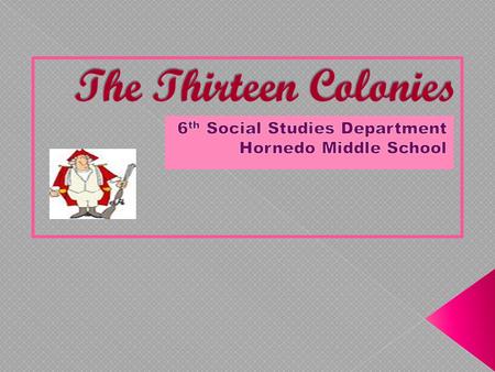  Identify the Original Thirteen Colonies and be able to label them on a map.  Know when each colony was founded.  Know the major industries the colony.