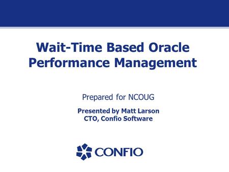 Wait-Time Based Oracle Performance Management