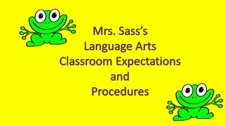 Student expectations play an important role to a successful education. It is important that all class members have an understanding of what is expected.