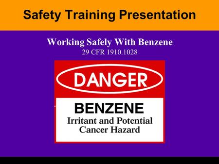 Safety Training Presentation