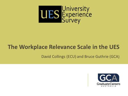 The Workplace Relevance Scale in the UES