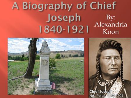 By: Alexandria Koon. *Born in The Wallowa Valley *His father died when he was in his teens *He only saw his mom when he was born *The Nez Perce War happened.