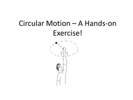 Circular Motion – A Hands-on Exercise!. Warning: Discussion Ahead This lesson has a fair bit of discussion in it Anyone who has done a lab report will.