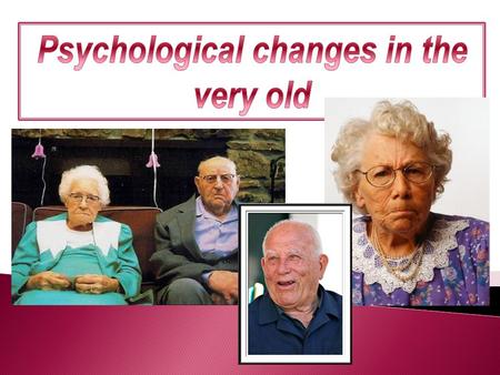 The increase of the number of older age people has stimulated much research on ageing, and in psychology, the psychological changes associated with ageing.