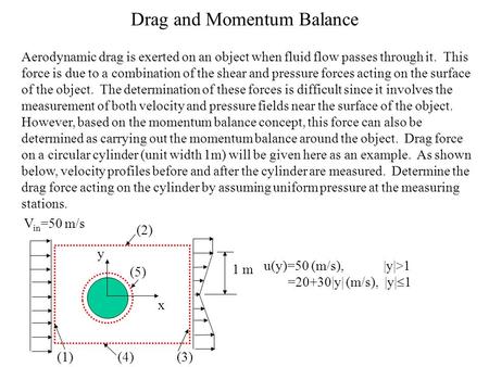 Drag and Momentum Balance