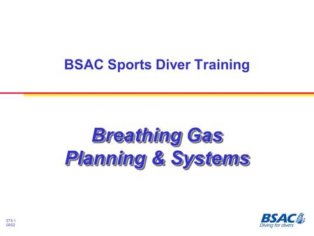 BSAC Sports Diver Training