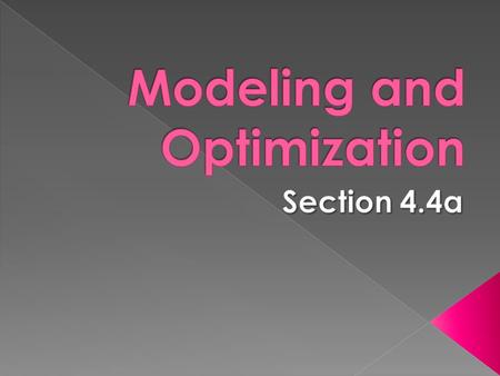 To optimize something means to maximize or minimize some aspect of it… Strategy for Solving Max-Min Problems 1. Understand the Problem. Read the problem.