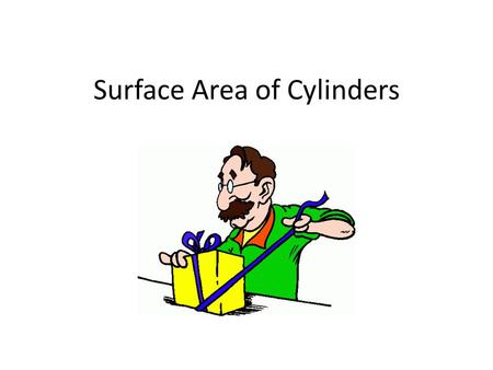 Surface Area of Cylinders