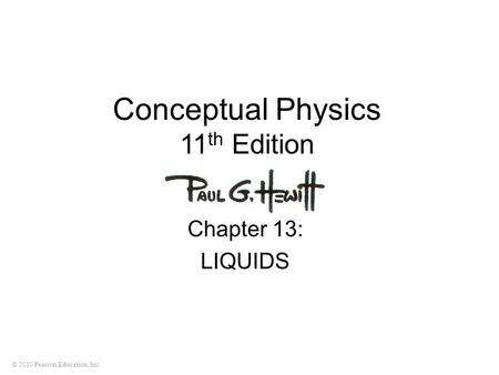 Conceptual Physics 11th Edition